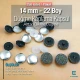 22 Boy - 14 mm Kumaş Kaplama Düğme Alttan Dikme 250 Ad/Pkt – KAP0022