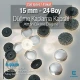 24 Boy - 15 mm Kumaş Kaplama Düğme Alttan Dikme 250 Ad/Pkt – KAP0024