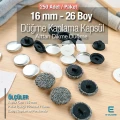 26 Boy - 16 mm Kumaş Kaplama Düğme Alttan Dikme 250 Ad/Pkt – KAP0026