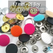 28 L - 17 mm Fabric Cover Snap Button, 100 Pcs/Pack – KAP0028CT