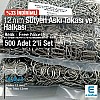 12 mm  Sütyen Askı Ayar Tokası ve Halkası Free Nikel 500 ad/Paket PBT0007PROMO