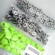 Snap Fastener Set with Cap Plastic15 mm - 0,59" Neon Green 100 pieces/pack ERC0015PLNGreen