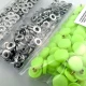 Snap Fastener Set with Cap Plastic15 mm - 0,59" Neon Green 100 pieces/pack ERC0015PLNGreen