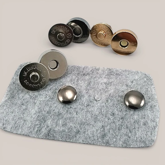 18 mm Çift Taraf Troklu Manyetik Çanta Çıtçıt Seti 25 Takım (100 Parça) SB 10132CTPK25