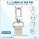 1,5 cm Nikel Yaylı Döner Papağan Kanca - 50 Adet/Paket, kaliteli zamak metalden üretilmiş, anahtarlık ve çanta aksesuarları