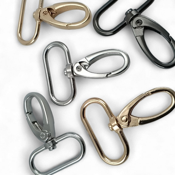 3 cm Yaylı Döner Kanca - Çanta Askı Kancası - Akrep Kanca Özel Kaplama Renk S1759