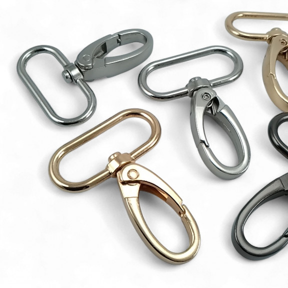 3 cm Yaylı Döner Kanca - Çanta Askı Kancası - Akrep Kanca Özel Kaplama Renk S1759