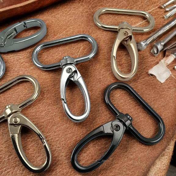 3 cm Yaylı Döner Kanca - Çanta Askı Kancası - Akrep Kanca Özel Kaplama Renk S1759