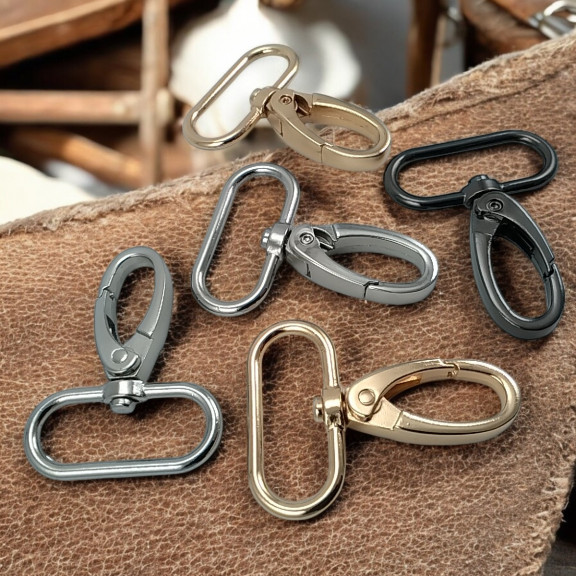 3 cm Yaylı Döner Kanca - Çanta Askı Kancası - Akrep Kanca Özel Kaplama Renk S1759