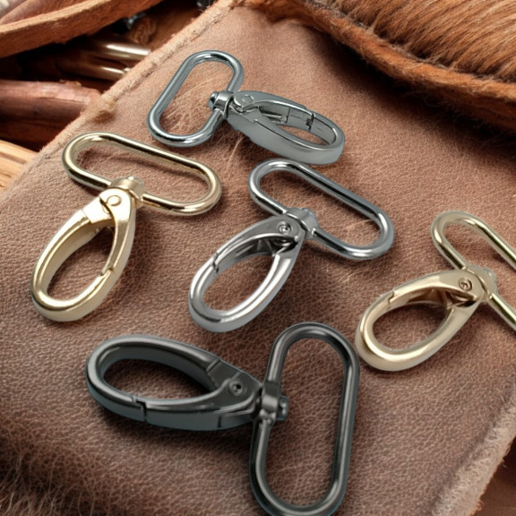 3 cm Yaylı Döner Kanca - Çanta Askı Kancası - Akrep Kanca Özel Kaplama Renk S1759