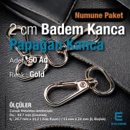 20 mm Yay Kanca - Badem Kanca - Papağan Kanca (100 Adet/Paket) S24696
