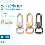 Large Locking Parrot Hook for 19.6 mm / 0.772 in Straps, Zamak Metal SB 10208