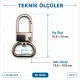 2 cm Büyük Boy Kilitli Papağan Kanca Zamak Metal SB 10208 - Çanta Aksesuarı