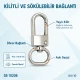 2 cm Büyük Boy Kilitli Papağan Kanca Zamak Metal SB 10208 - Çanta Aksesuarı