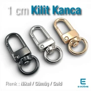 1 cm 0,40" Locking Hook - Parrot Hook - Spring Swivel Hook - Keyring Hook SB 14296