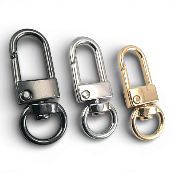 1 cm Kilit Kanca - Papağan Kanca - Yaylı Döner Kanca - Anahtarlık Kancası SB 14296