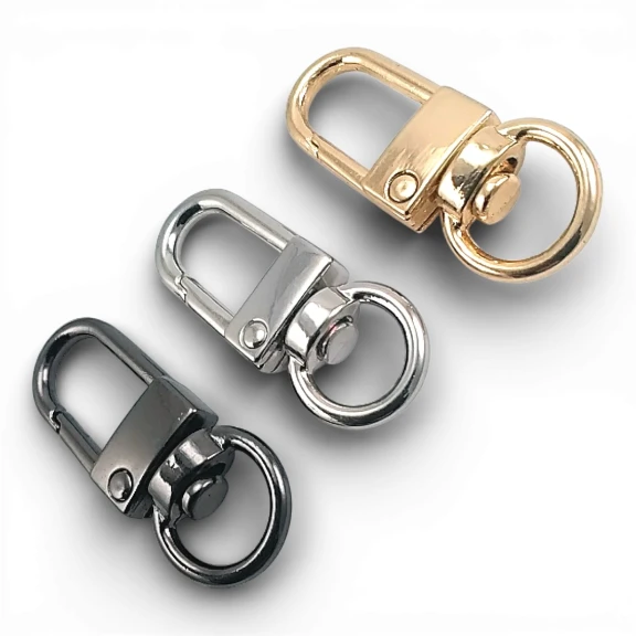 1 cm Kilit Kanca - Papağan Kanca - Yaylı Döner Kanca - Anahtarlık Kancası SB 14296