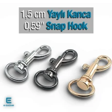 1.3 cm Anahtarlık Kancası - Küçük Boy Gemici Kanca - Yaylı Döner Kanca SB 1762