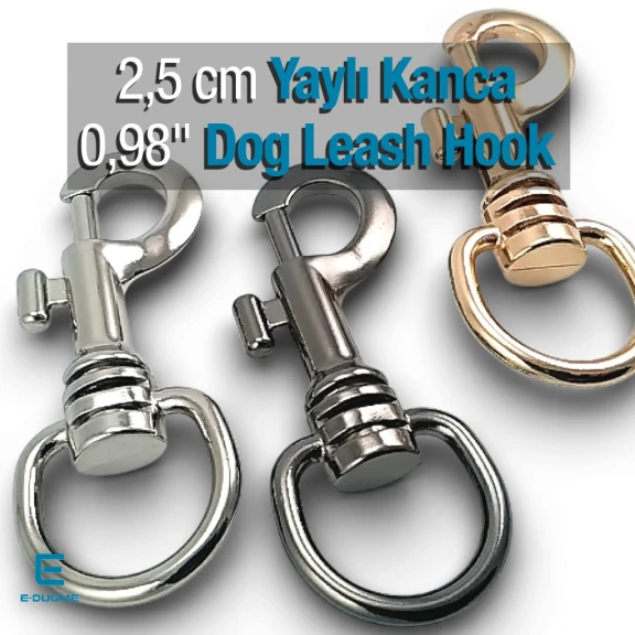 2.5 cm Tasma Kancası - Gemici Kanca - Yaylı Döner Kanca SB 1766