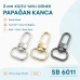 2 cm Kilitli Yaylı Döner Papağan Kanca Zamak Metal SB 6011