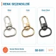 2 cm Kilitli Yaylı Döner Papağan Kanca Zamak Metal SB 6011 - Çanta askıları, anahtarlıklar ve tekstil aksesuarları için