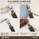 2 cm Kilitli Yaylı Döner Papağan Kanca Zamak Metal SB 6011 - Çanta askıları, anahtarlıklar ve tekstil aksesuarları için