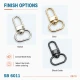 2 cm Kilitli Yaylı Döner Papağan Kanca Zamak Metal SB 6011 - Çanta askıları, anahtarlıklar ve tekstil aksesuarları için