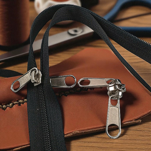 Tip 10 Naylon Fermuar Kursörü Çift Elcikli - Çadır Fermuarı Kursörü SB002N10C