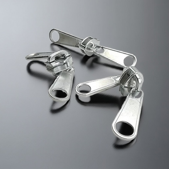 Tip 20 Naylon Fermuar Kursörü Çift Elcikli - Çadır Fermuarı Kursörü SB002N20C