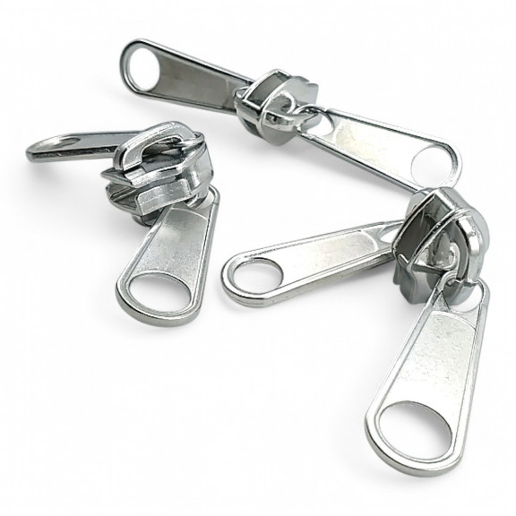 Tip 20 Naylon Fermuar Kursörü Çift Elcikli - Çadır Fermuarı Kursörü SB002N20C