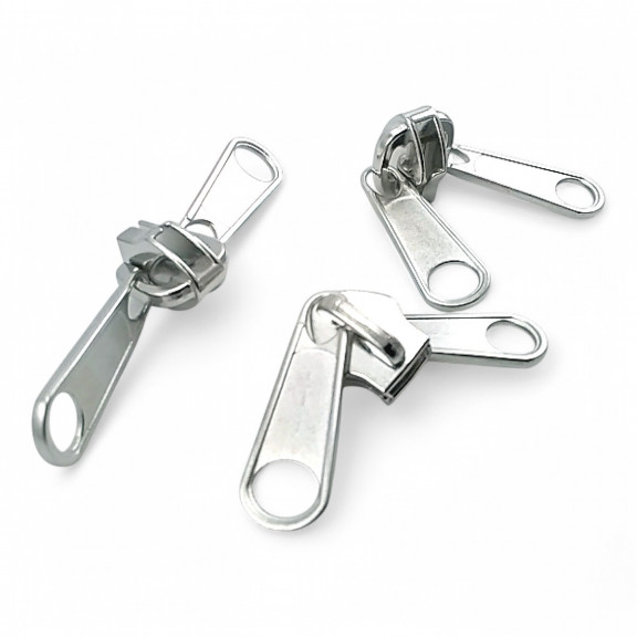 Tip 20 Naylon Fermuar Kursörü Çift Elcikli - Çadır Fermuarı Kursörü SB002N20C