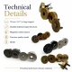 18 mm Double-Prong Magnetic Bag Snap Closure SB 2824 for secure bag fastening