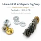 14 mm Magnetic Bag Snap Button - Double-Sided Prong Type - Durable Metal Closure for Bags and Accessories