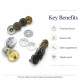14 mm Magnetic Bag Snap Button - Double-Sided Prong Type - Durable Metal Closure for Bags and Accessories