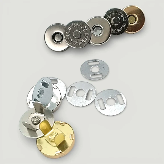 14 mm Mıknatıslı Çanta ÇıtÇıtı - Çift Taraf Perçinli - Plus Kalite SB S-611TR