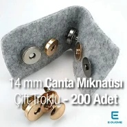 14 mm Mıknatıslı Çanta ÇıtÇıtı - Çift Taraf Troklu - Plus Kalite SB S-611CT