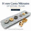 14 mm Çanta Mıknatısı Çift Taraf Troklu - Mıknatıslı Çanta Çıtçıtı Plus Kalite SB S-611CT