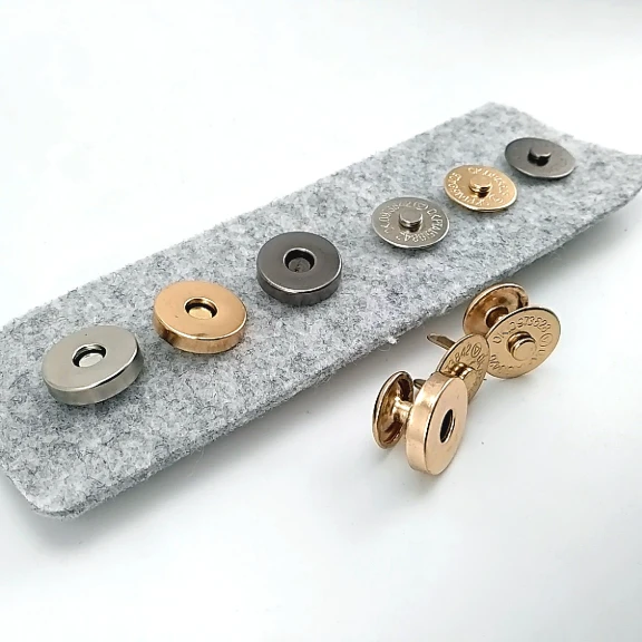 14 mm Çanta Mıknatısı Çift Taraf Troklu - Mıknatıslı Çanta ÇıtÇıtı Plus Kalite SB S-611CT