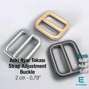 2.5 cm Kare Ayar Tokası Özel Metal Kaplama Renk - Tasma Ayar Tokası S 20386