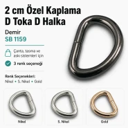 2 cm Özel Kaplama D Toka D Halka Demir SB 1159