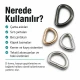 2 cm Özel Kaplama D Toka D Halka Demir SB 1159, 25 mm kayış ve askı sistemleri için ideal metal bağlantı halkası