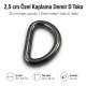 2.5 cm / 25 mm / 0.98 in Special Coated Iron D Ring SB 1175 for bags and accessories