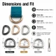 2.5 cm / 25 mm / 0.98 in Special Coated Iron D Ring SB 1175 for bags and accessories