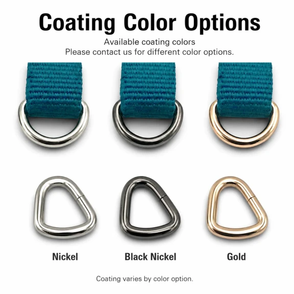 2.5 cm / 25 mm / 0.98 in Special Coated Iron D Ring SB 1175 for bags and accessories