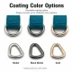 2.5 cm / 25 mm / 0.98 in Special Coated Iron D Ring SB 1175 for bags and accessories