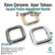 2 cm Kare Toka - Çerçeve Toka Özel Metal Kaplama - Kalın Model SB 1207