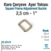 2.5 cm Dikdörtgen Toka - Çerçeve Toka Özel Metal Kaplama SB 1209