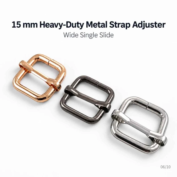 1.5 cm Metal Askı Ayar Tokası Tek Sürgülü Kalın Model Özel Kaplama SB 1251