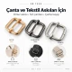 Metal Askı Ayar Tokası 2 cm Tek Sürgülü Özel Kaplama SB 1255 - 5 cm genişliğinde, metal malzemeden üretilmiş, çanta ve