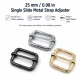 2,5 cm Metal Askı Ayar Tokası Tek Sürgülü SB 1261 - 25 mm genişliğindeki kayışlar için ideal ayar çözümü